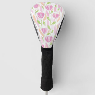 Moderne abstrakte Blumenlinienmuster (1) Golf Headcover