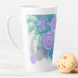 Moderne Abstrakte Blumenmotive Milchtasse