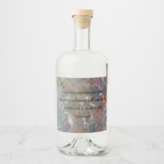 Moderne abstrakte "Blumenwald"-Kühler Alkoholflaschenetikett