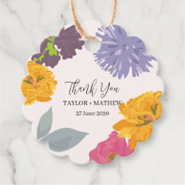 Moderne Abstrakte Blumenzellennamen Geschenkanhänger