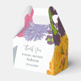 Moderne Abstrakte Blumenzellennamen Geschenkschachtel