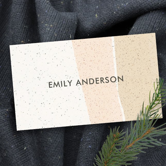 MODERNE ABSTRAKTE BLUSH PINK KERAMIK TEXTURE WAVES VISITENKARTE (Von Creator hochgeladen)