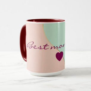 Moderne Abstrakte Blush Pink Mint Kollektion Tasse