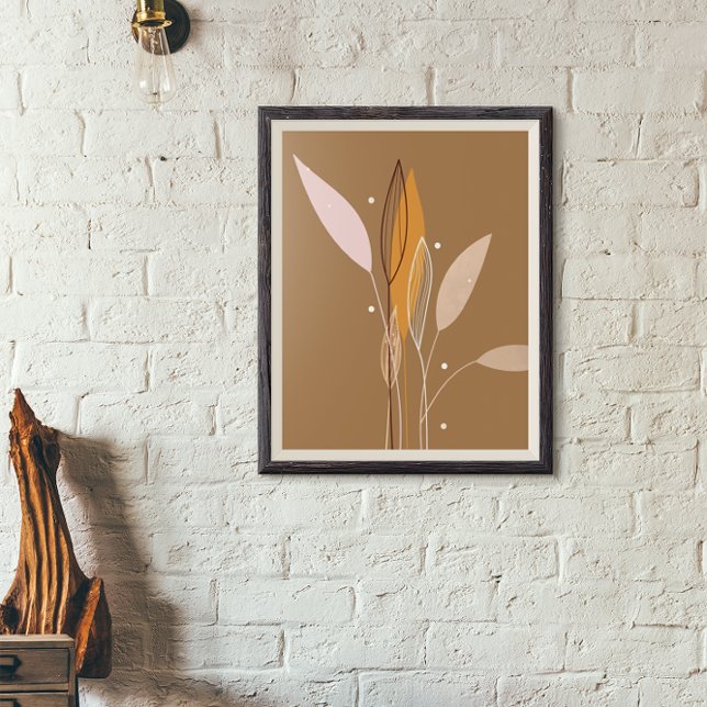 Moderne Abstrakte Boho Flora Pflanze Art Poster (Von Creator hochgeladen)