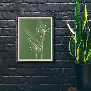 Moderne Abstrakte Boho Pflanze Art Dekor Poster