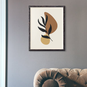 Moderne Abstrakte Boho Pflanze Art Poster