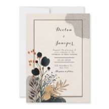 Moderne Abstrakte botanische Hochzeit