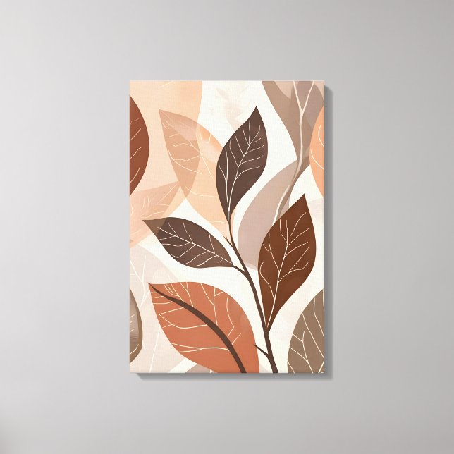 Moderne Abstrakte Botanische Wall Art Print. Leinwanddruck (Vorderseite)