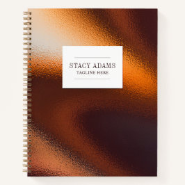 Moderne Abstrakte Bronzefolien Notizbuch