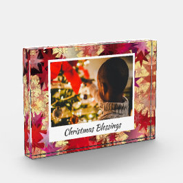 Moderne Abstrakte CHRISTMAS STARS Fotoblock