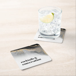 Moderne Abstrakte Cocktails und Party für Konversa Rechteckiger Pappuntersetzer