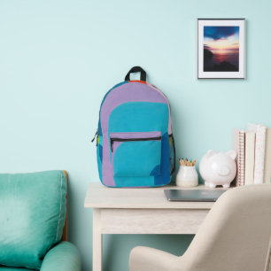 Moderne abstrakte Colorblock-Geometrie-Rucksack Bedruckter Rucksack