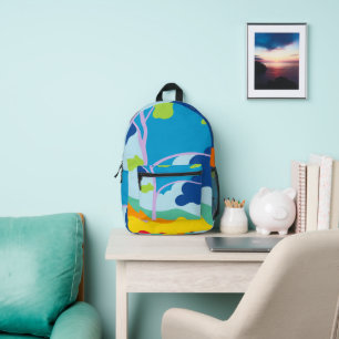 Moderne abstrakte Colorblock-Geometrie-Rucksack Bedruckter Rucksack