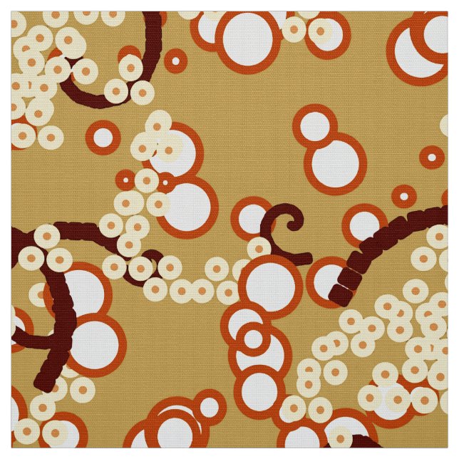 Moderne Abstrakte Confetti Print, Mustard Gold Stoff (Muster)