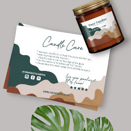 Moderne Abstrakte Dankeschön Candle Care Card Dankeskarte