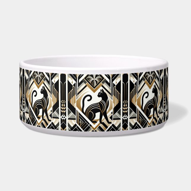 Moderne Abstrakte Dekorationskatzenschale Keramik  Napf (Vorderseite)