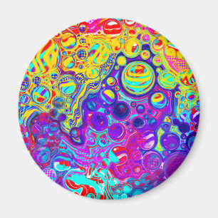 Moderne Abstrakte digitale Fluid Art   Magnet