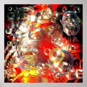 Moderne Abstrakte digitale Kunstgalerie Plakatwerb Poster