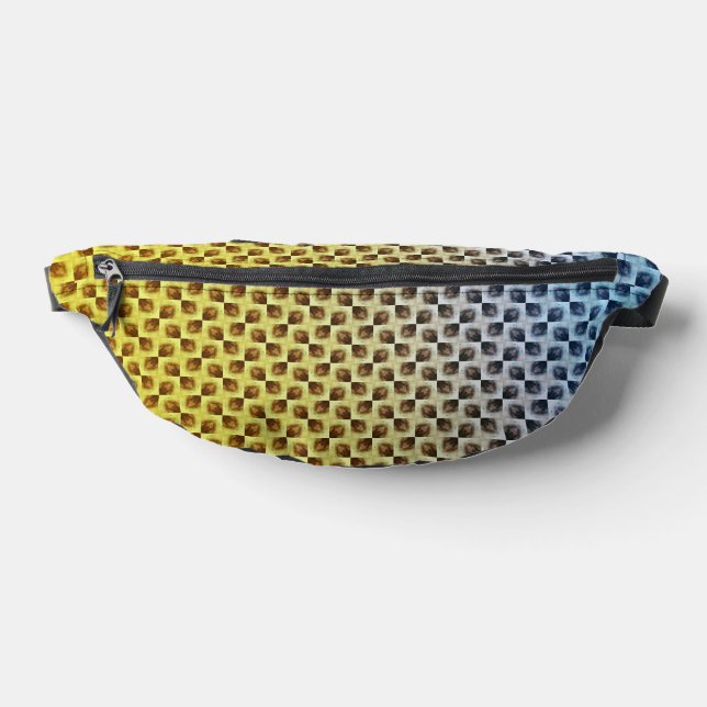 Moderne abstrakte digitale Musterdesign 1243 Bauchtasche (Ablage )
