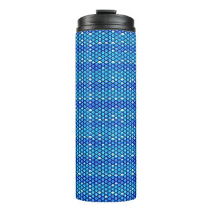 Moderne abstrakte digitale Musterdesign 1244 Thermosbecher