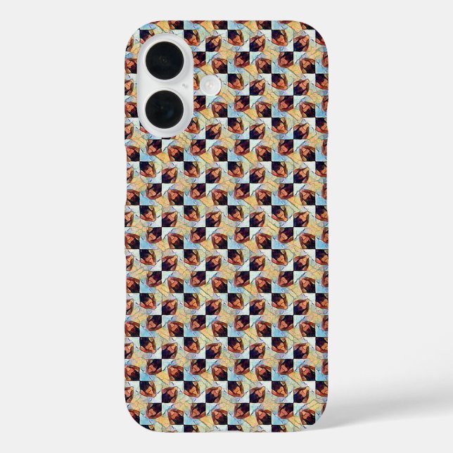 Moderne abstrakte digitale Musterdesign 1245 Case-Mate iPhone Hülle (Rückseite)