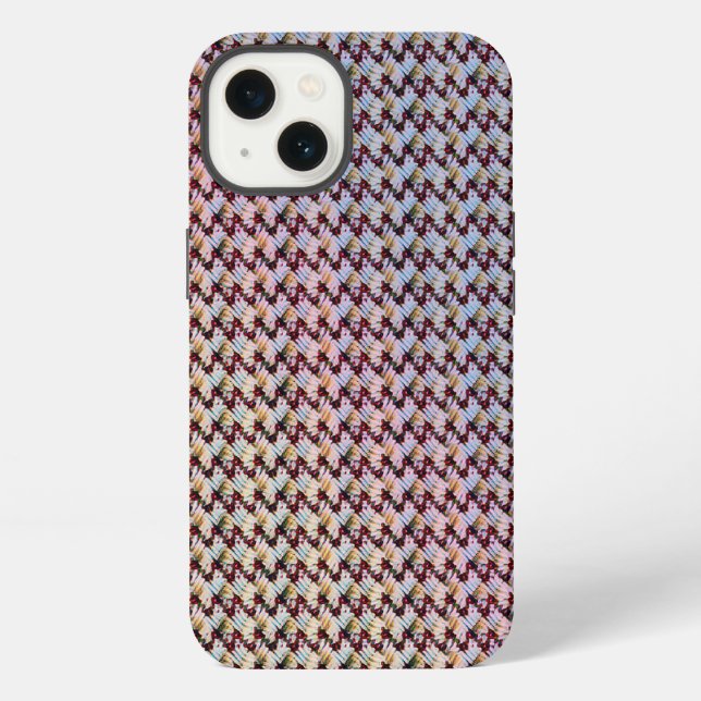 Moderne abstrakte digitale Musterdesign 1260 iPhone Hülle (Rückseite)