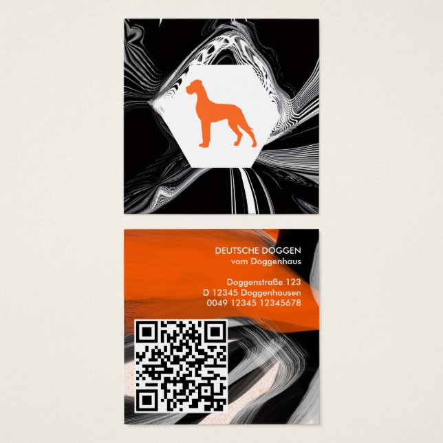 Moderne abstrakte Dogge Orange  (Vorne & Hinten)