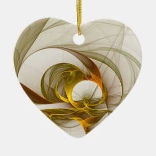 Moderne abstrakte edle Metallfarben Fraktal Keramik Ornament