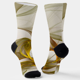 Moderne abstrakte edle Metallfarben Fraktal Socken