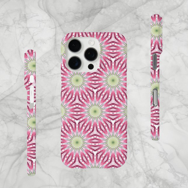 Moderne, Abstrakte, einzigartige Größe und rosa Ca Case-Mate iPhone Hülle (Unique Pattern, Abstract Flower, Pinks and Sage, Case-Mate iPhone Case.)