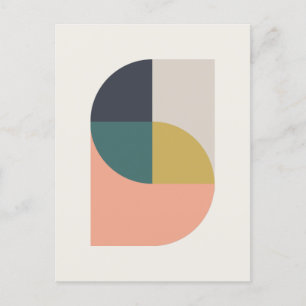 Moderne Abstrakte Elegant Geometric Minimalistisch Postkarte