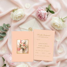 Moderne abstrakte elegante RSVP-Karte im Portraitf