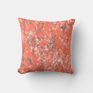 Moderne Abstrakte Elegante Wildblumen auf der Terr Kissen