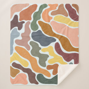 Moderne, abstrakte, erdige Töne Illustration. Sherpadecke