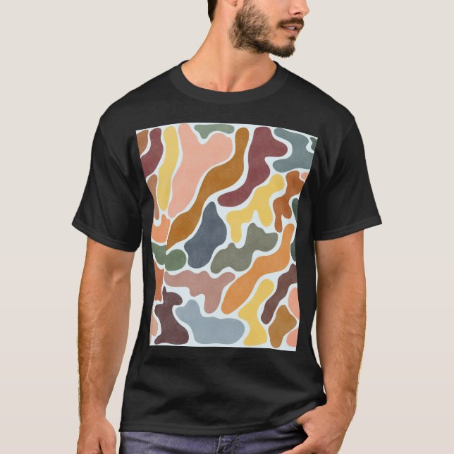 Moderne, abstrakte, erdige Töne Illustration. T-Shirt (Vorderseite)