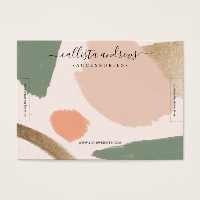 Moderne Abstrakte Erdtöne, Gold-Armband-Anzeige (Vorderseite)