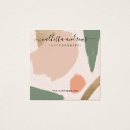 Moderne Abstrakte Erdtöne - Gold-Earring-Anzeige