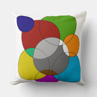 Moderne abstrakte farbenfrohe geometrische Kunst W Kissen