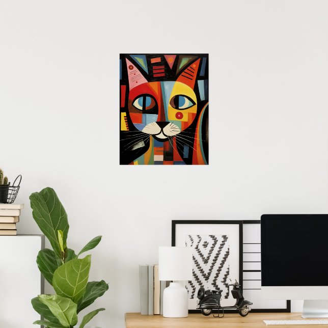 Moderne, Abstrakte Farbgestaltung Kunst, Dichtung  Poster (Heimbüro)