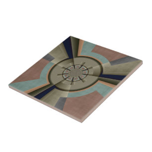 Moderne Abstrakte Farbharmonie Fraktal Kunst Grafi Fliese