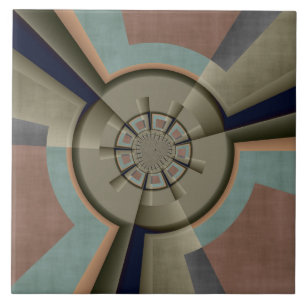 Moderne Abstrakte Farbharmonie Fraktal Kunst Grafi Fliese