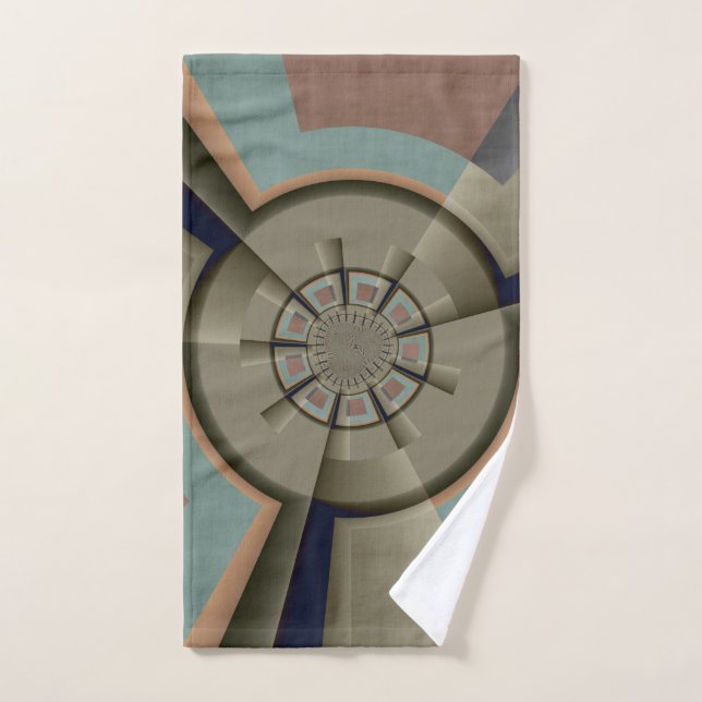 Moderne Abstrakte Farbharmonie Fraktal Kunst Grafi Handtuch (Handtuch)