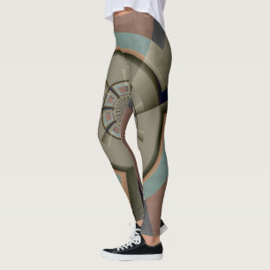 Moderne abstrakte Farbharmonie Fraktal Kunst Grafi Leggings