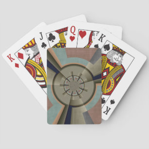Moderne abstrakte Farbharmonie Fraktal Kunst Grafi Spielkarten
