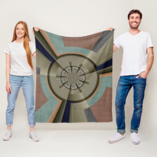 Moderne abstrakte Farbharmonie-Fraktalkunst-Grafik Fleecedecke