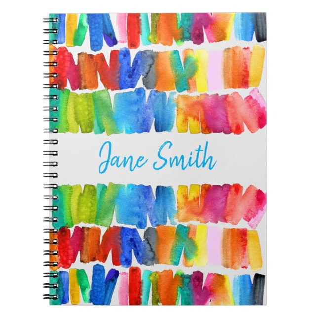 Moderne abstrakte Farbrippen Notizblock (Vorderseite)