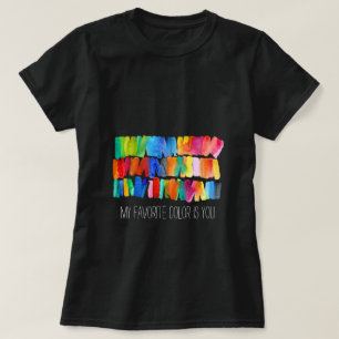 Moderne abstrakte Farbrippen T-Shirt