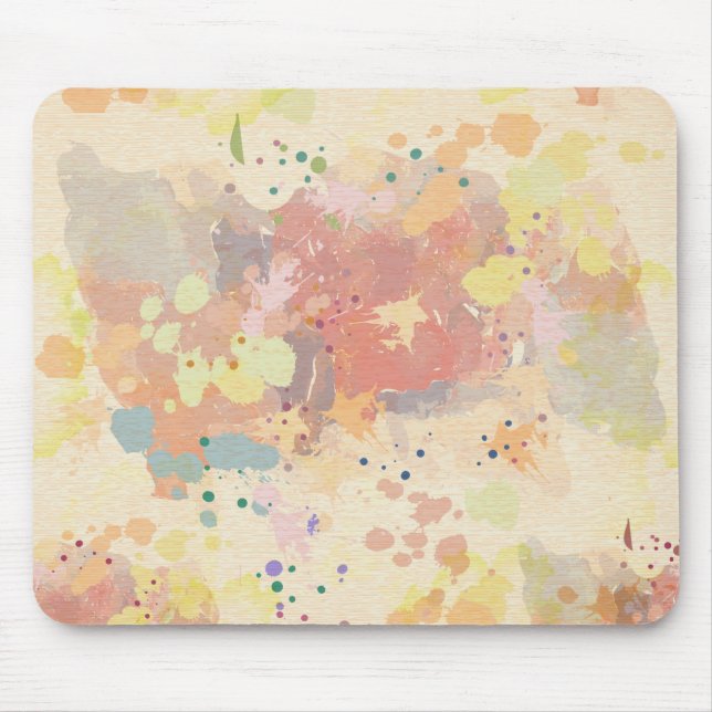 Moderne Abstrakte Farbtöne Mousepad (Vorne)