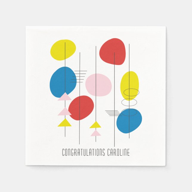 Moderne Abstrakte Feier - Maßgeschneidert Serviette (Vorderseite)