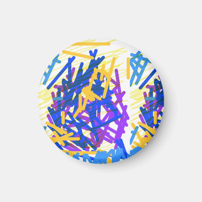 Moderne abstrakte festliche Farbspritzer Magnet (Vorne)